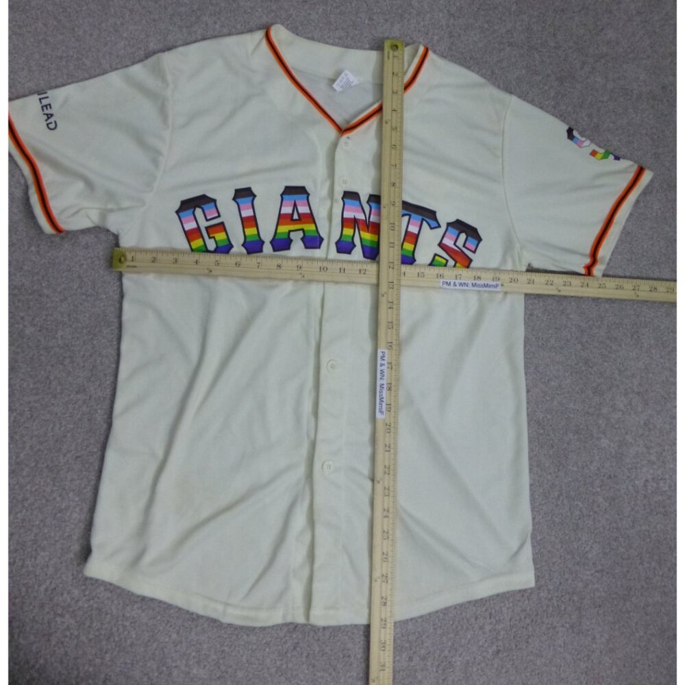 San Francisco Giants LGBTQA+ Pride Jersey - Has Small Stain at Front (Size M) - Picture 10 of 12